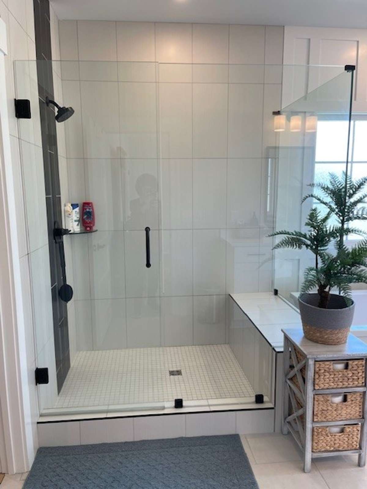 Big tile shower