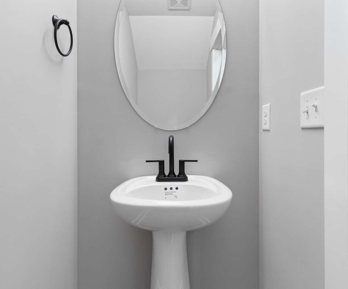Half bathroom on the main level.