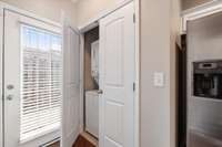 Laundry and broom closet