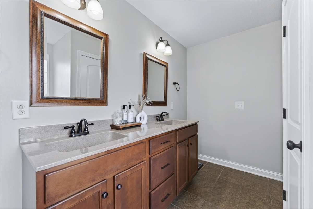 Primary bathroom - dual sinks