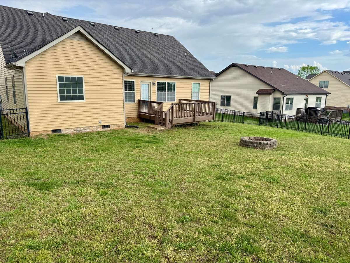 Fenced Backyard area