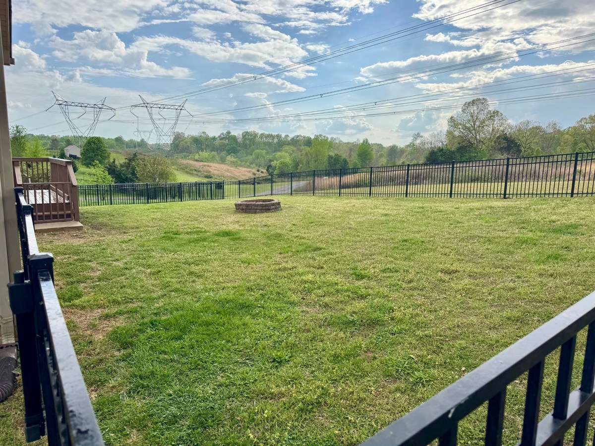 Fenced Backyard area (lot goes beyond fence)