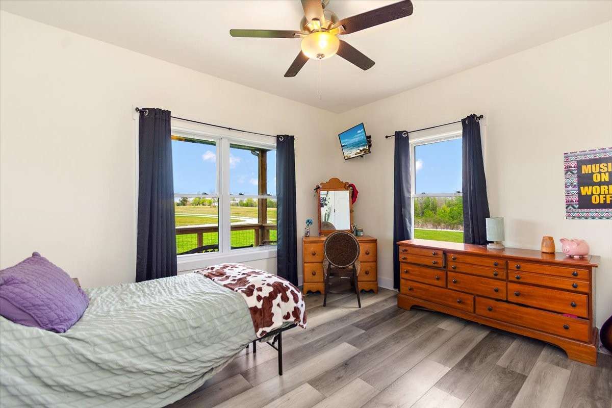 This is the 2nd Bedroom with lots of light from the windows.