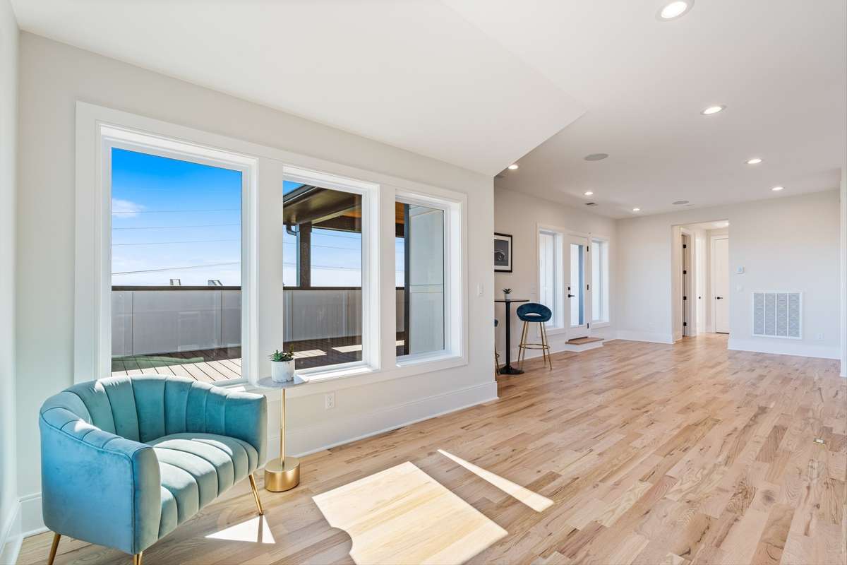 Very bright, like every other space in this home.
