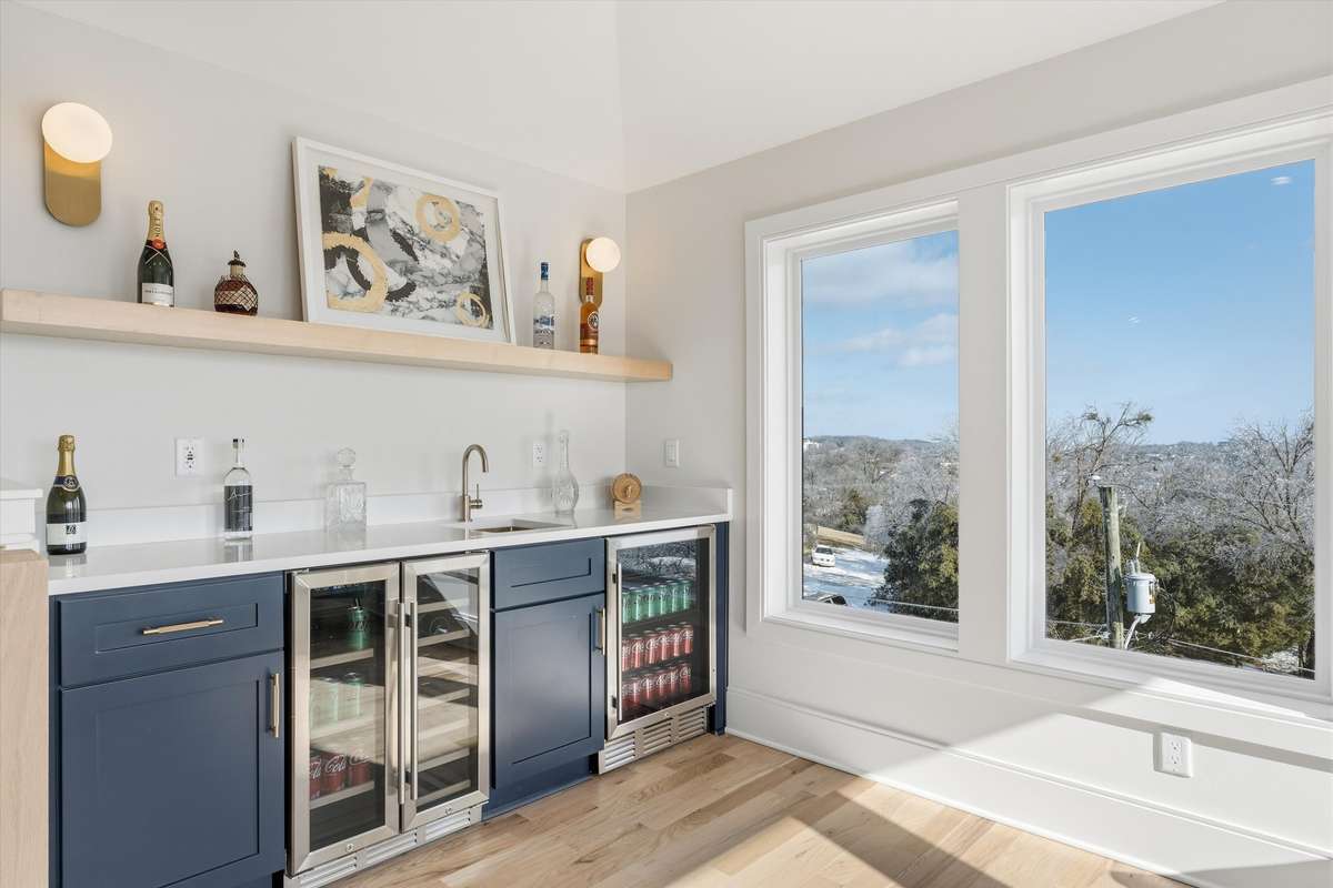 Wet Bar with appliances installed.