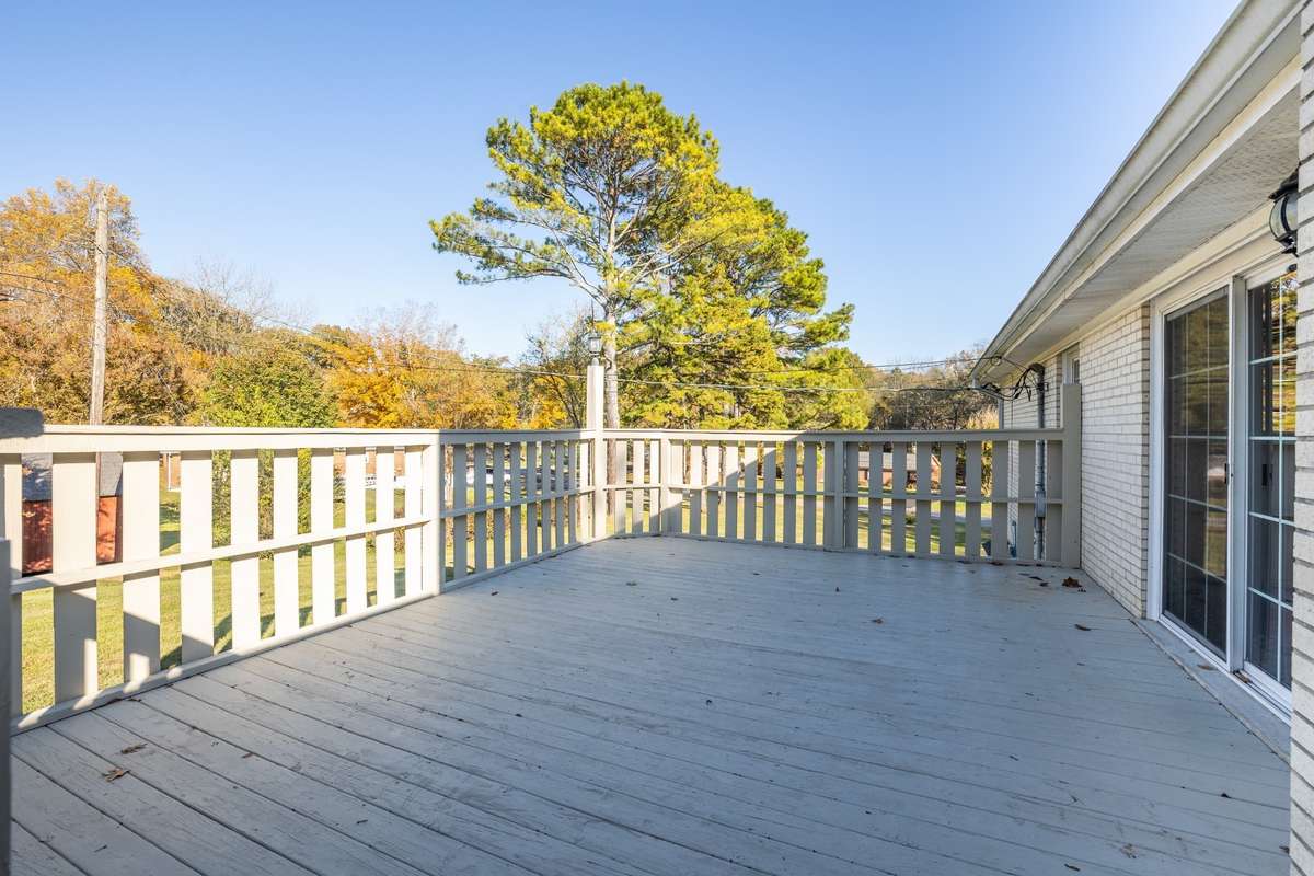Extra large deck and very private