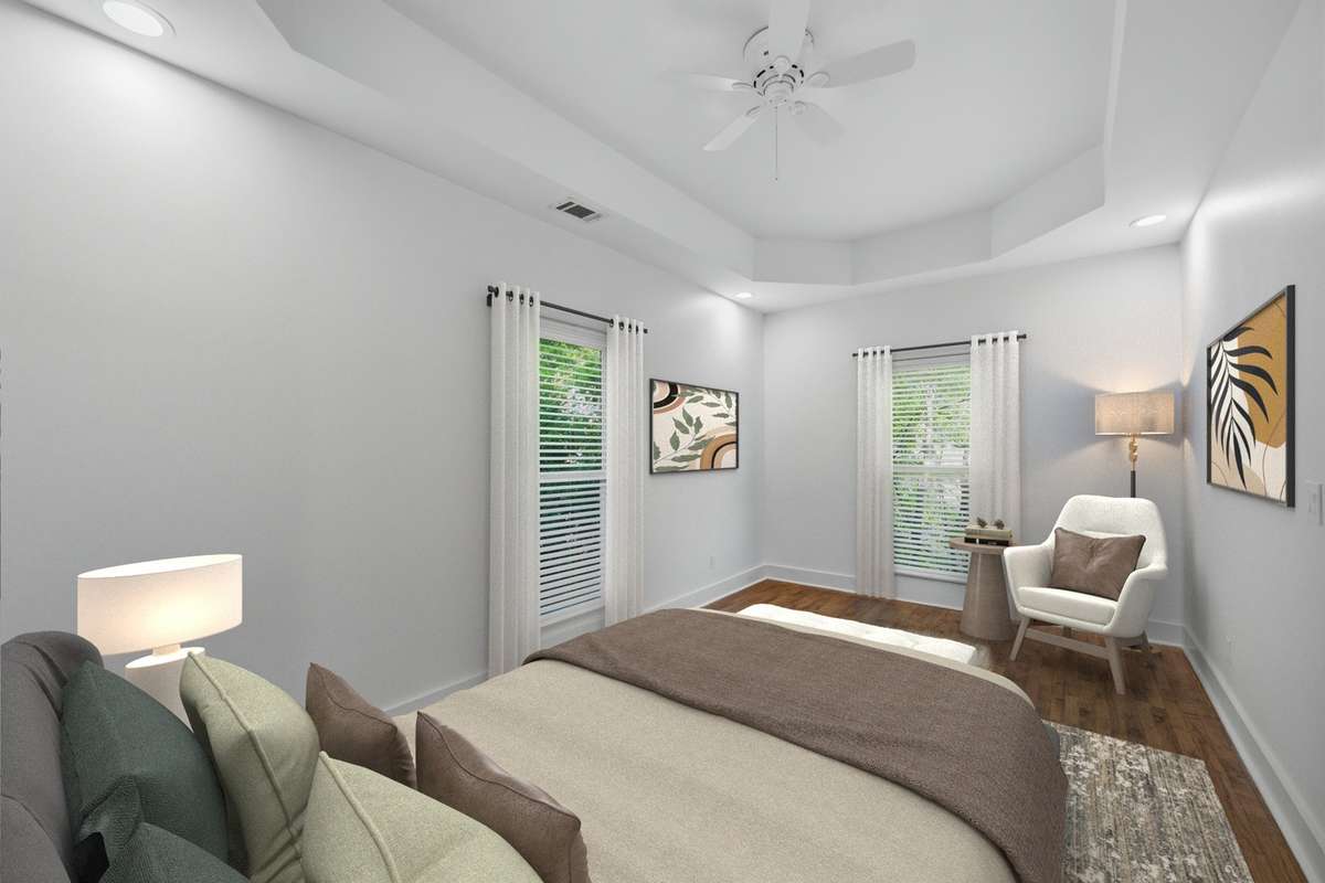 There is great natural light in this room as well, which overlooks the large back yard. Virtually staged.