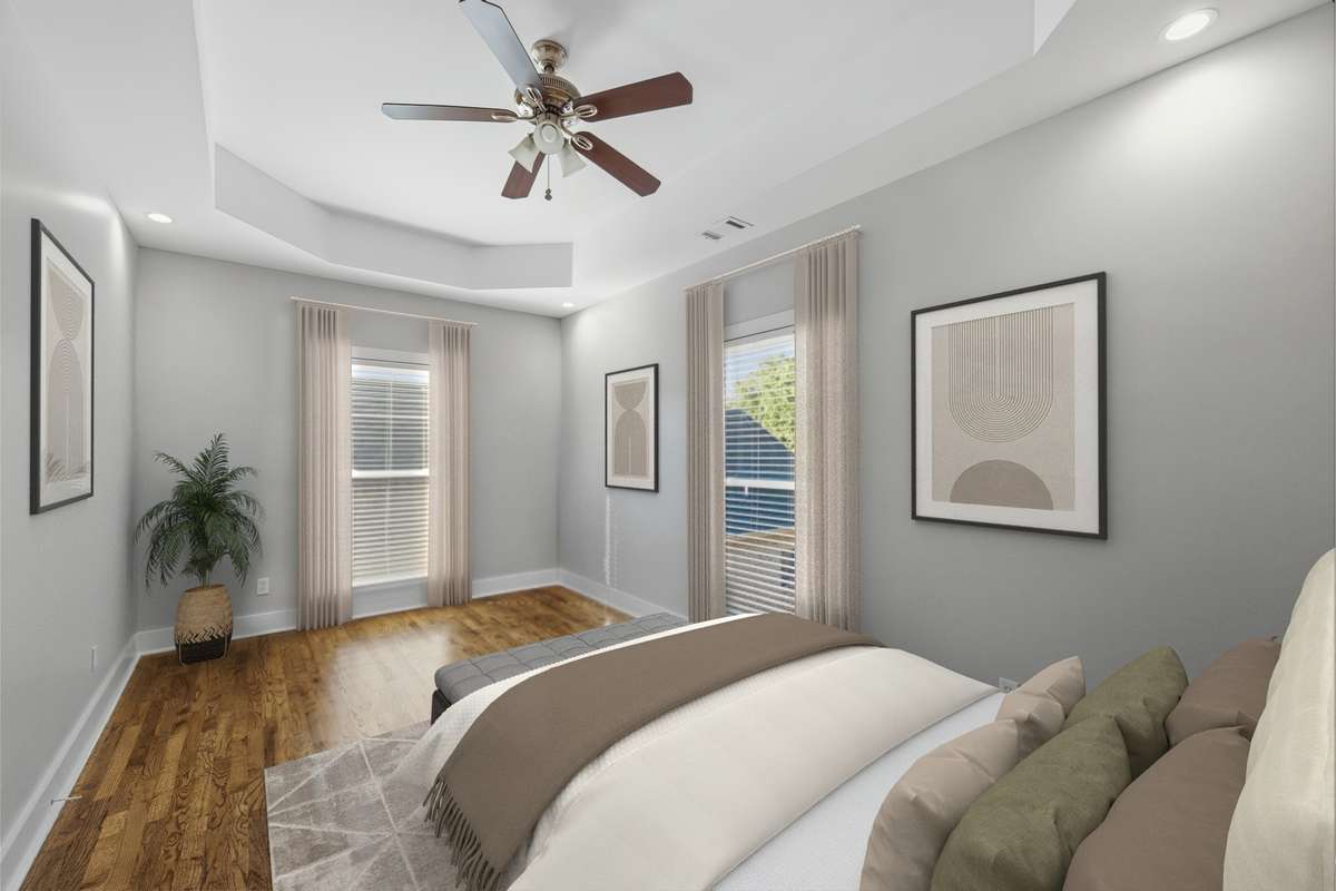 There is great natural light in this room as well, which overlooks the large back yard. Virtually staged.