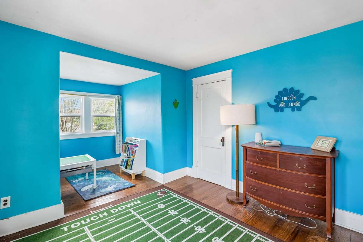 bedroom 3 with dormer and large walk-in closet