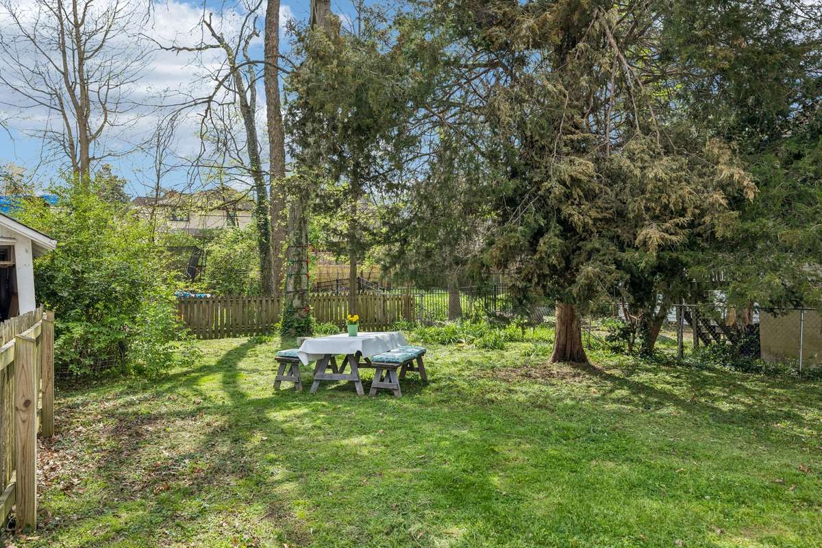 Back yard is a large lot