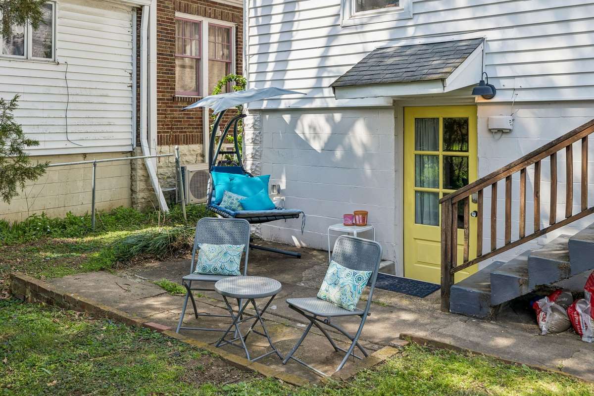 Patio and Door to the Basement