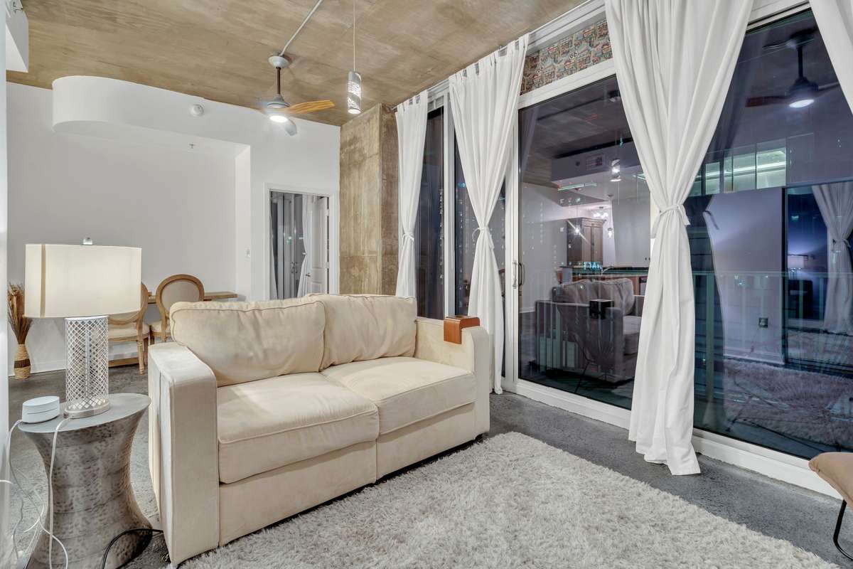 Living area with closets for extra storage!