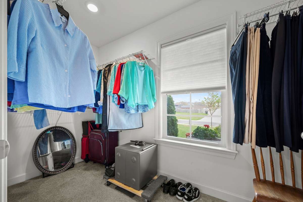 Walk in closet in Primary Bath.