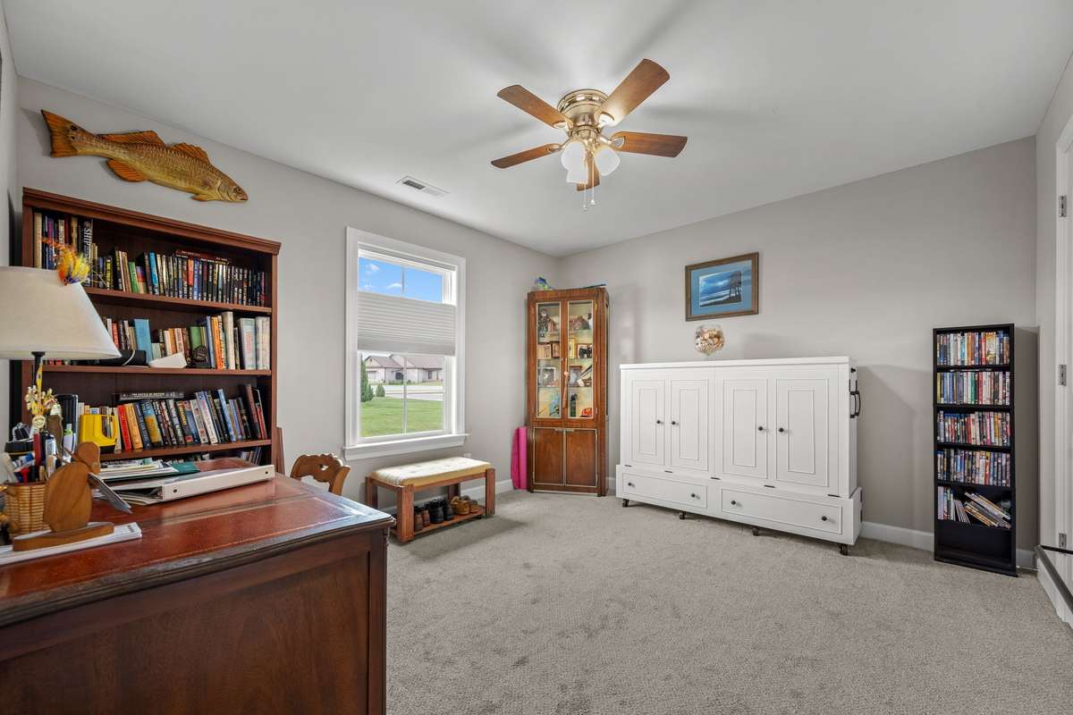 3rd Bedroom is being used as an office.