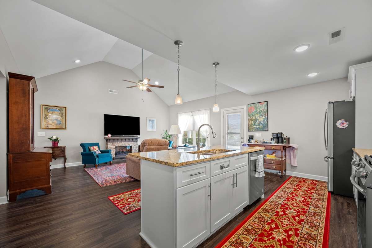 Kitchen is open to the Living Room.