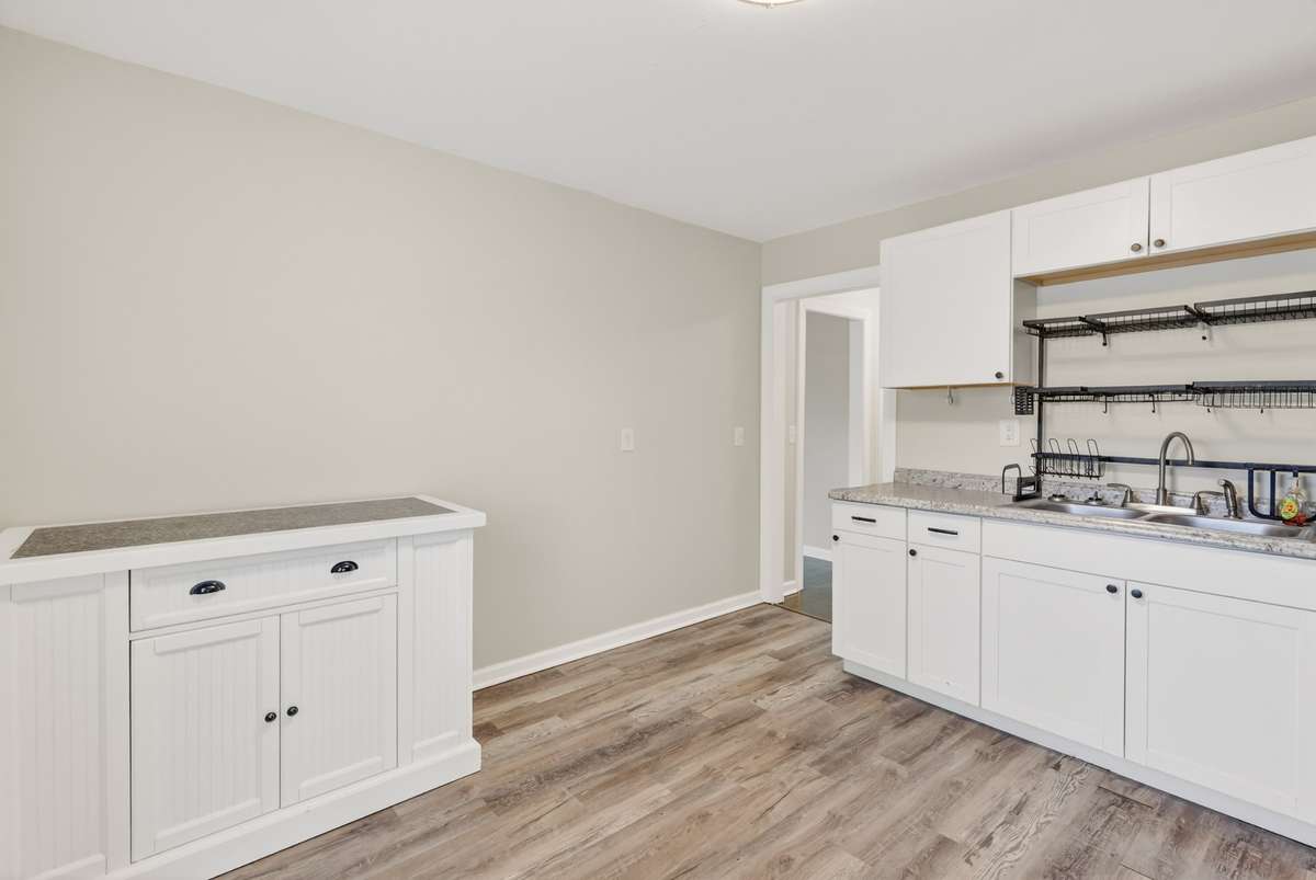 The kitchen has a Island that can be positioned any way you fit to customize this space