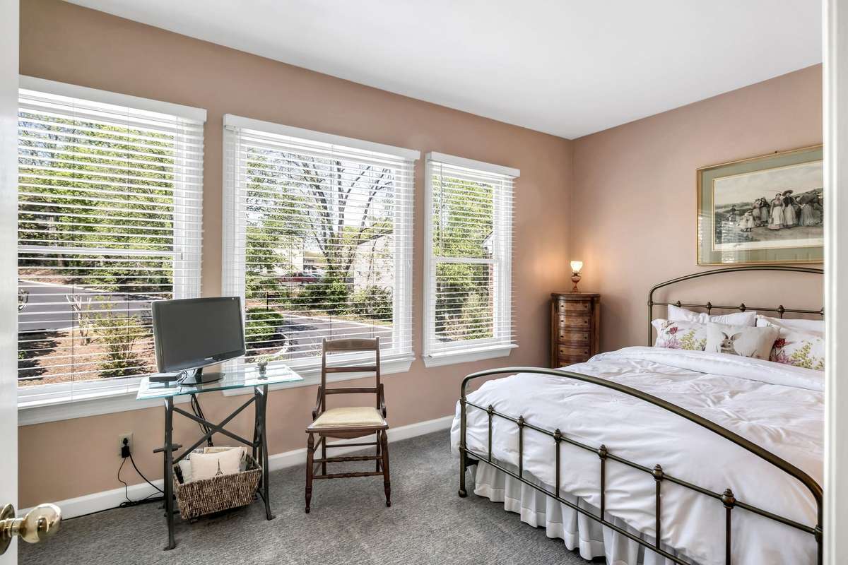 Second story guest space with ensuite bathroom maximizing guests comfort & privacy.