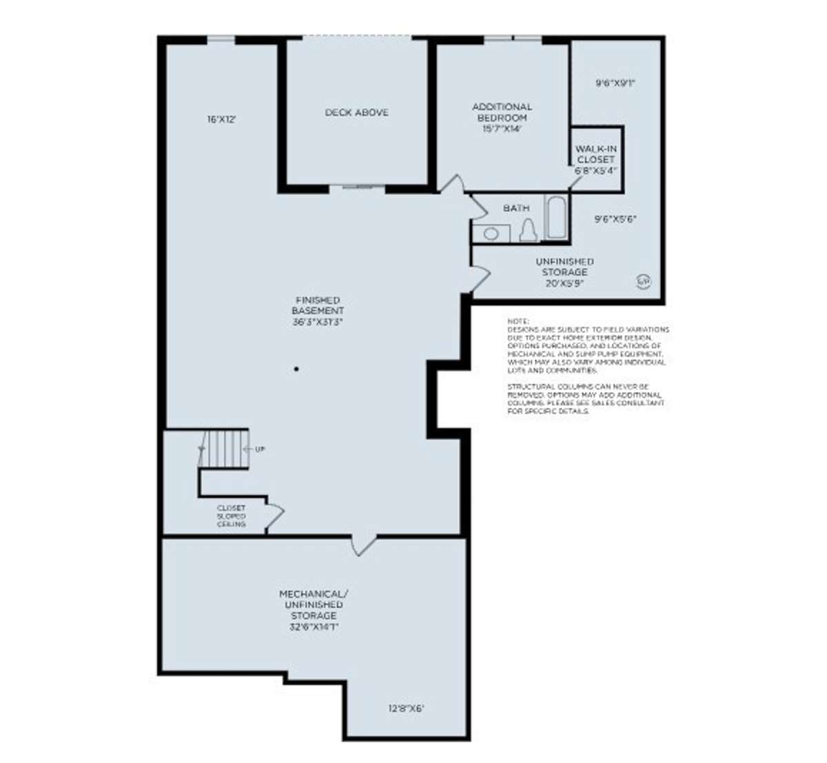 This home is located on a basement lot, so we have envisioned it with an additional bedroom and bath combination, large gathering area, and a walk-out covered outside area, as well as windows to allow light to come into the basement.