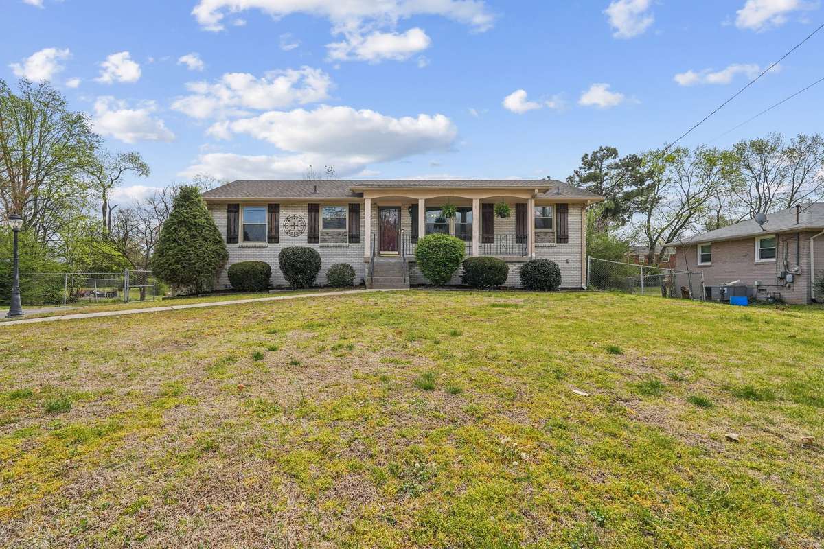 Nice porch and a spacious yard