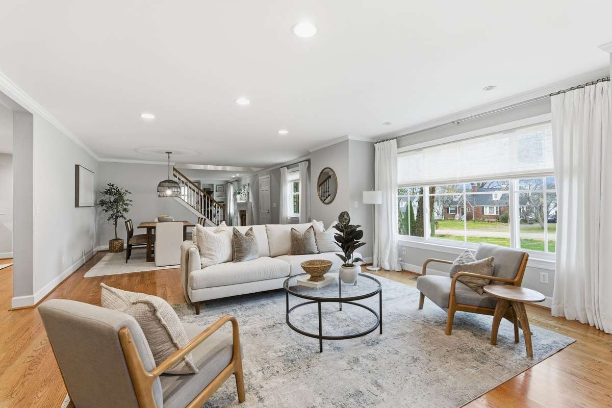 Open concept with an abundance of natural light.