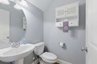 Powder room on 1st floor