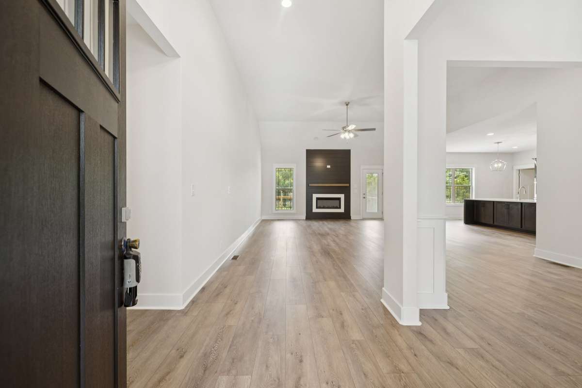 Entry foyer with extra tall ceilings