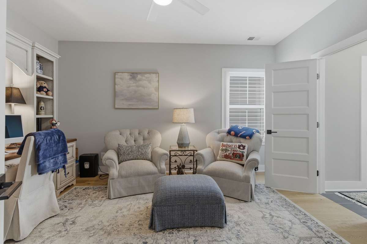 Third Bedroom currently used as office. Computer desk and bookshelf units convey with the sale.