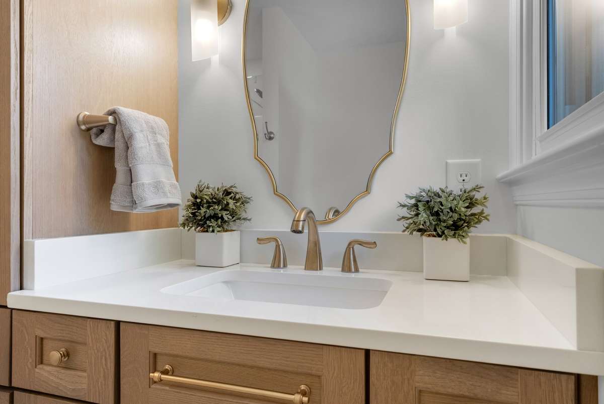 Guest Bathroom with separate vanities