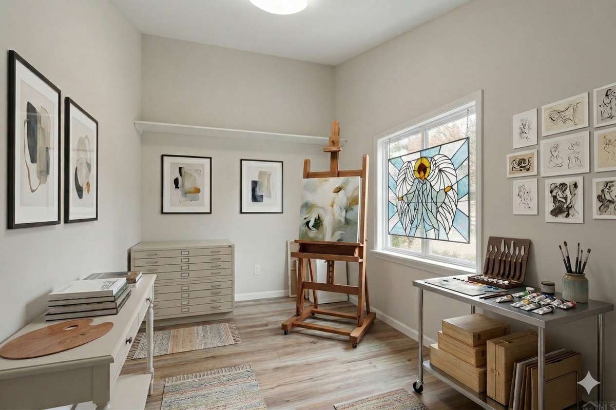 The room would also make a great art studio as virtually staged here.