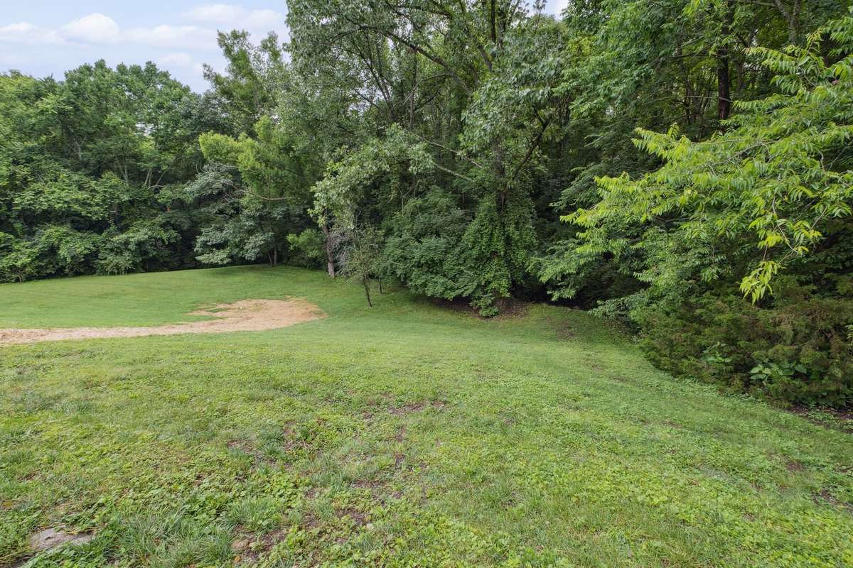 The backyard extends beyond the fence and is a great space for kids, pets or gardening.