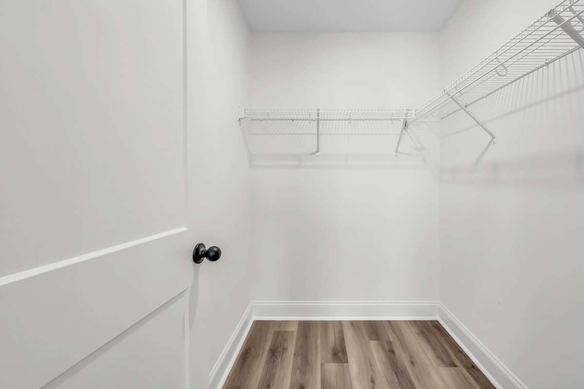 Walk-in closet in master suite