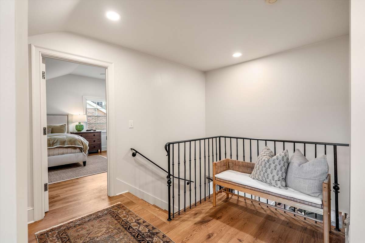 New landing at the top of the stairs.