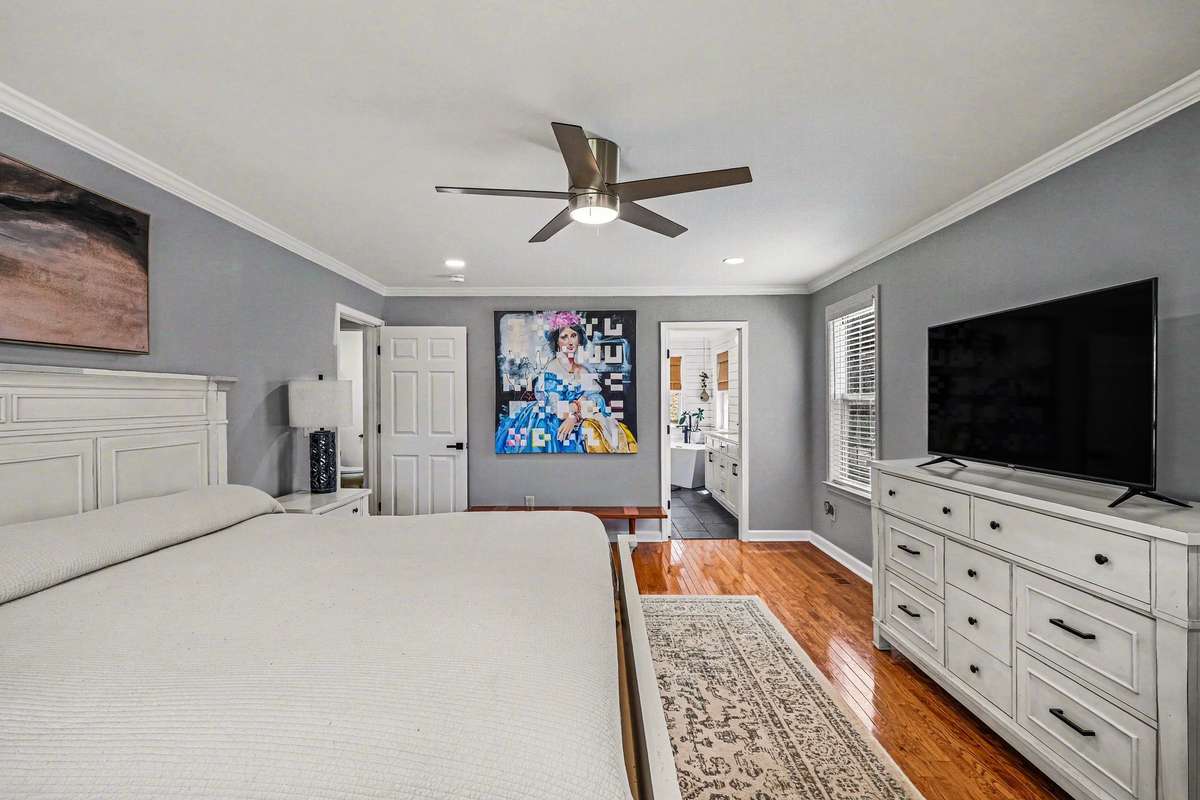 Updated ceiling fans in so many rooms, as well as new paint throughout the entire home