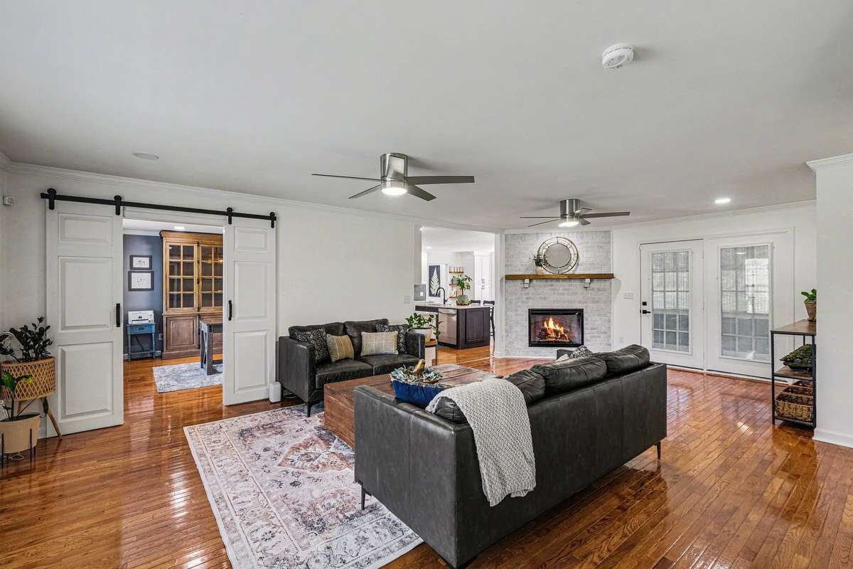 This beautiful living room is truly the heart of the home