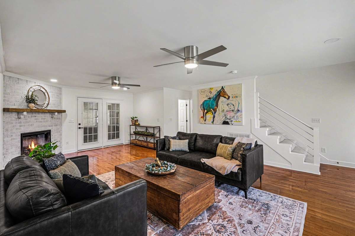 Notice the updated and modern stair rails- heading upstairs we go to....