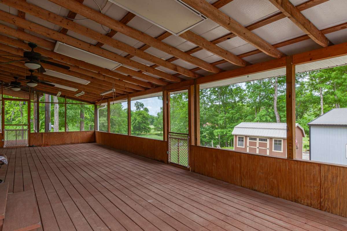 Screened in porch on second home
