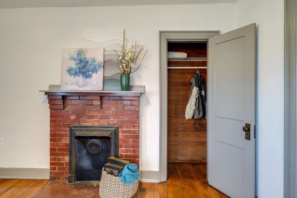 The closet offers plenty of room for all of your coats (and those of your guests). Photo from 2021.