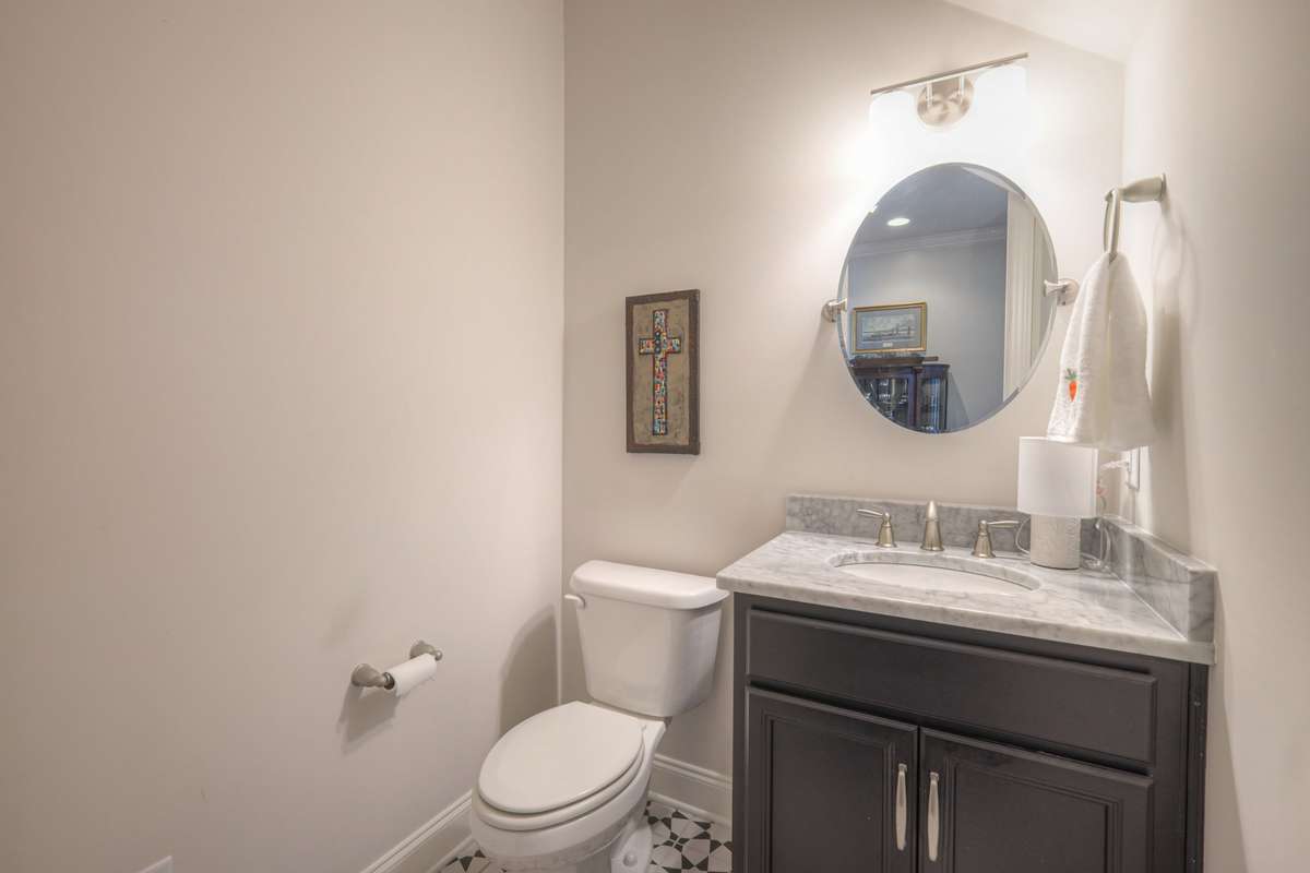 Main floor half bathroom
