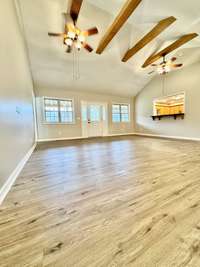 view of great room and front door
