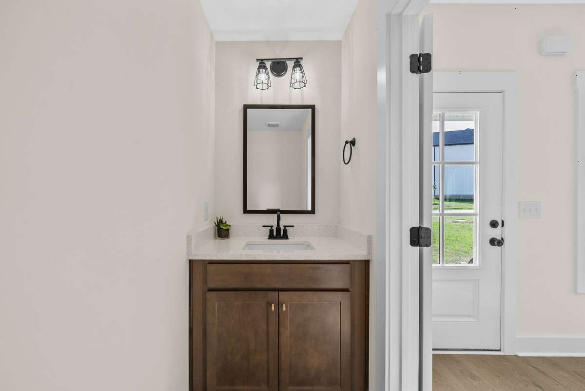 Half bathroom conveniently located on the main floor