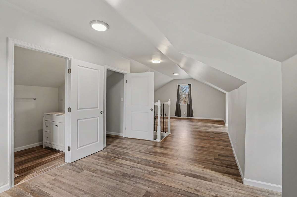 Large storage closet upstairs.