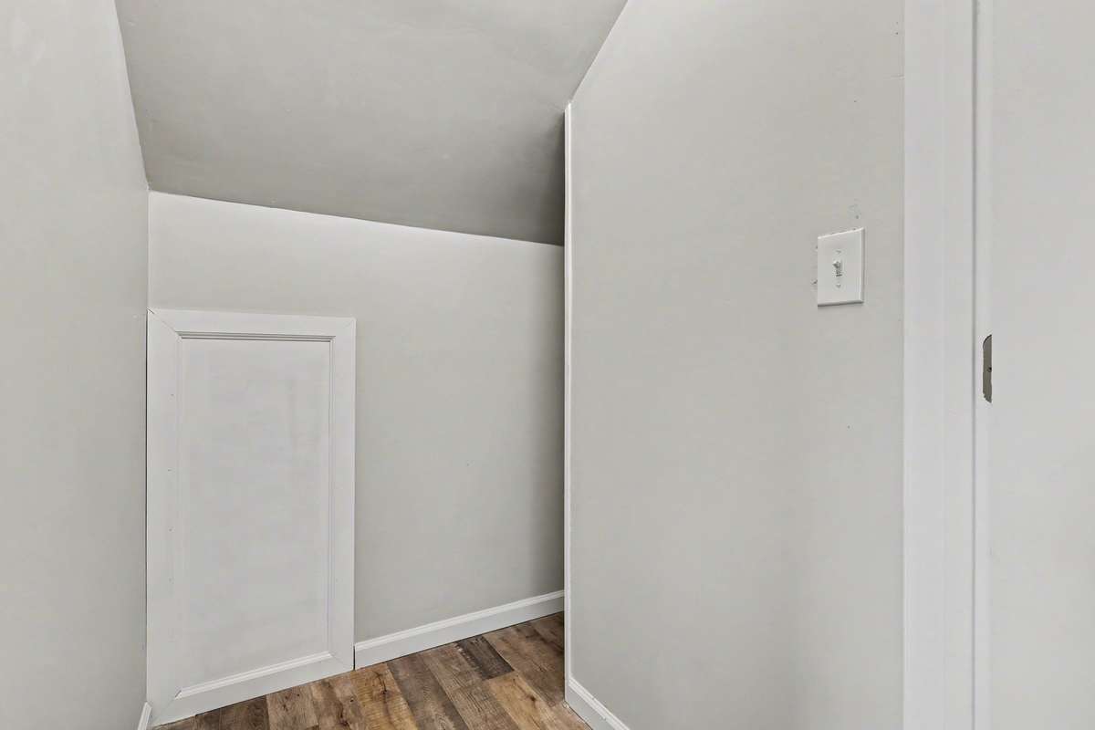 Large deep storage closet on second floor.