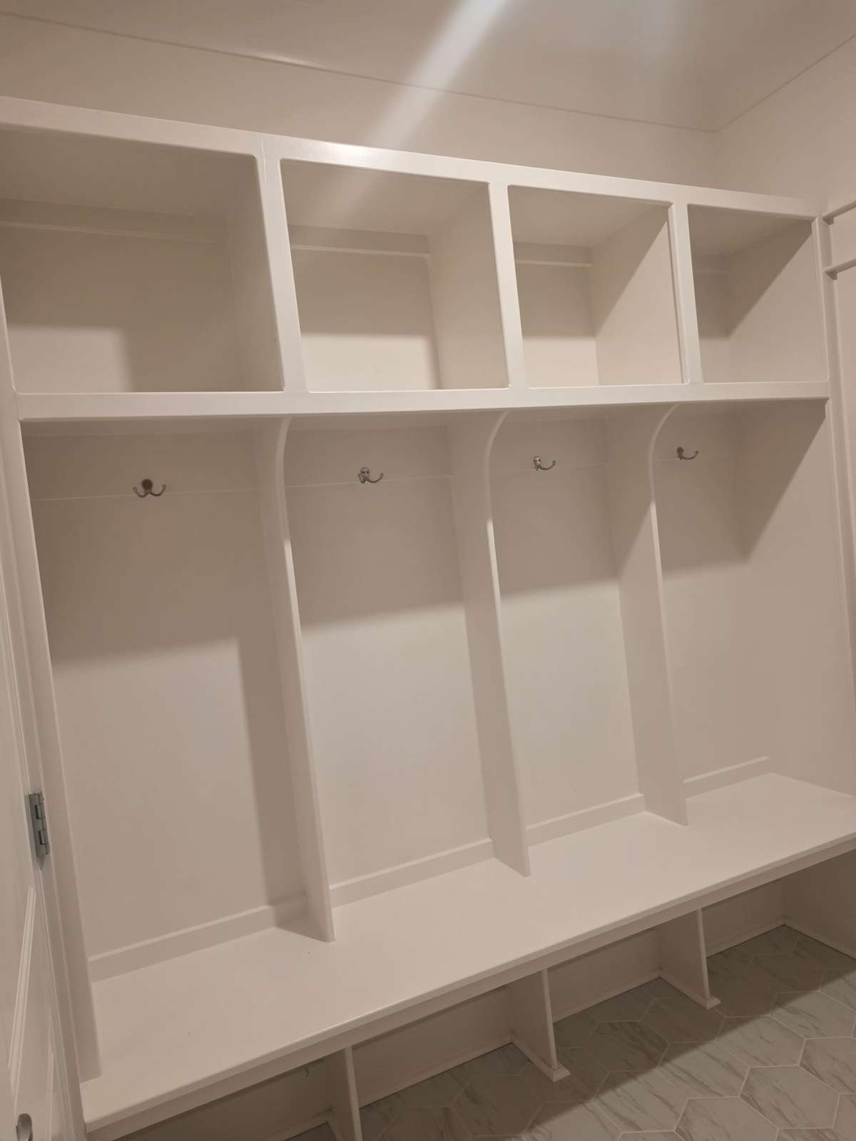 Mudroom space off garage