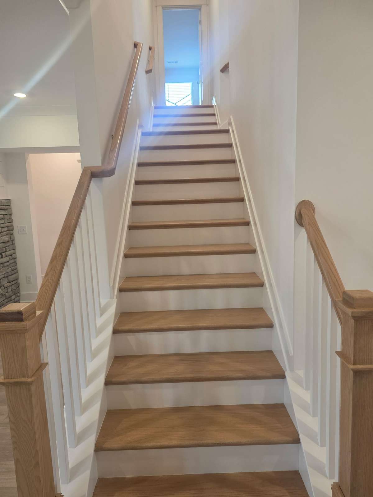 Oak tread stairs