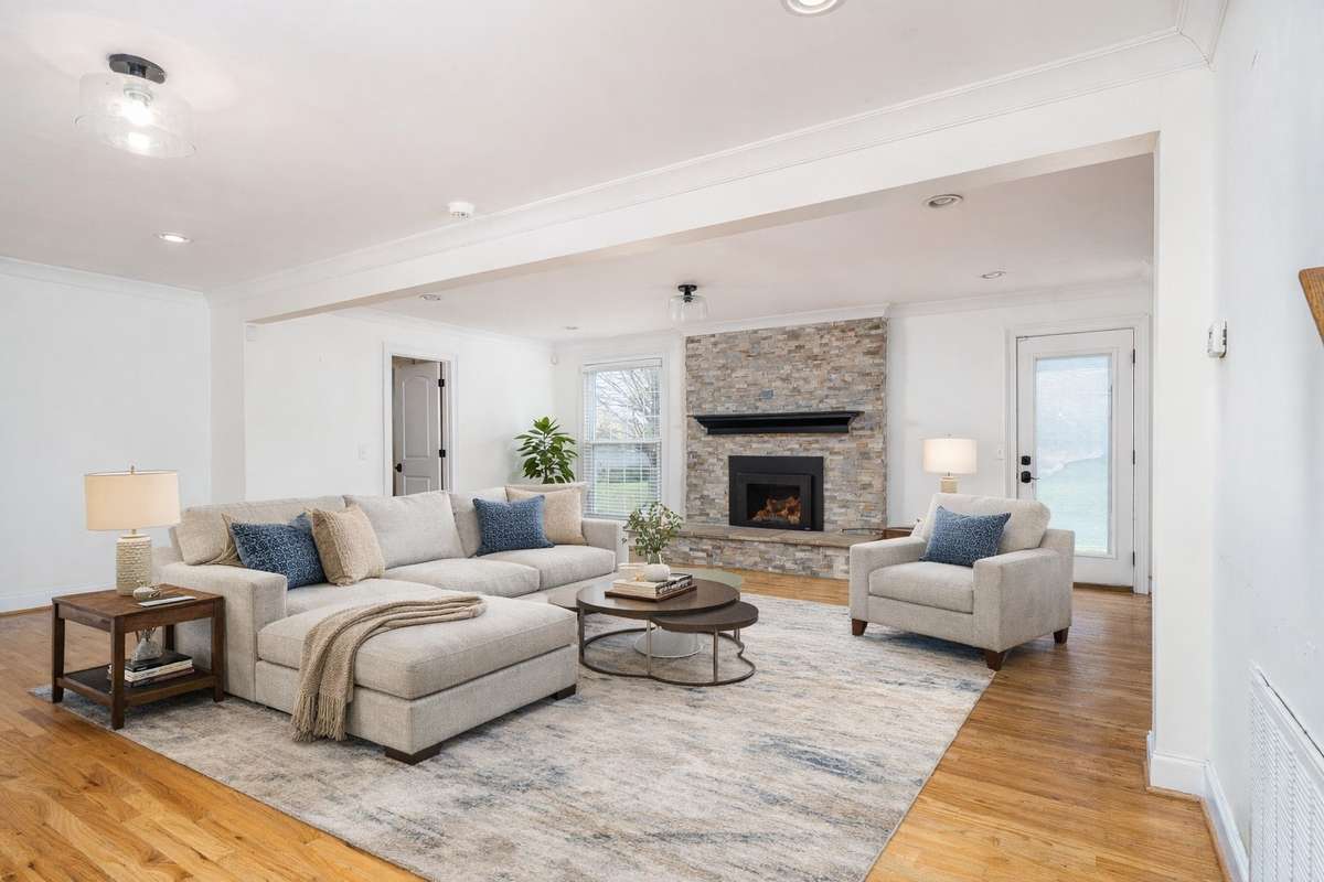 VIRTUALLY STAGED living room