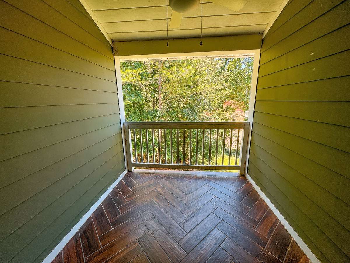 Upstairs, private balcony