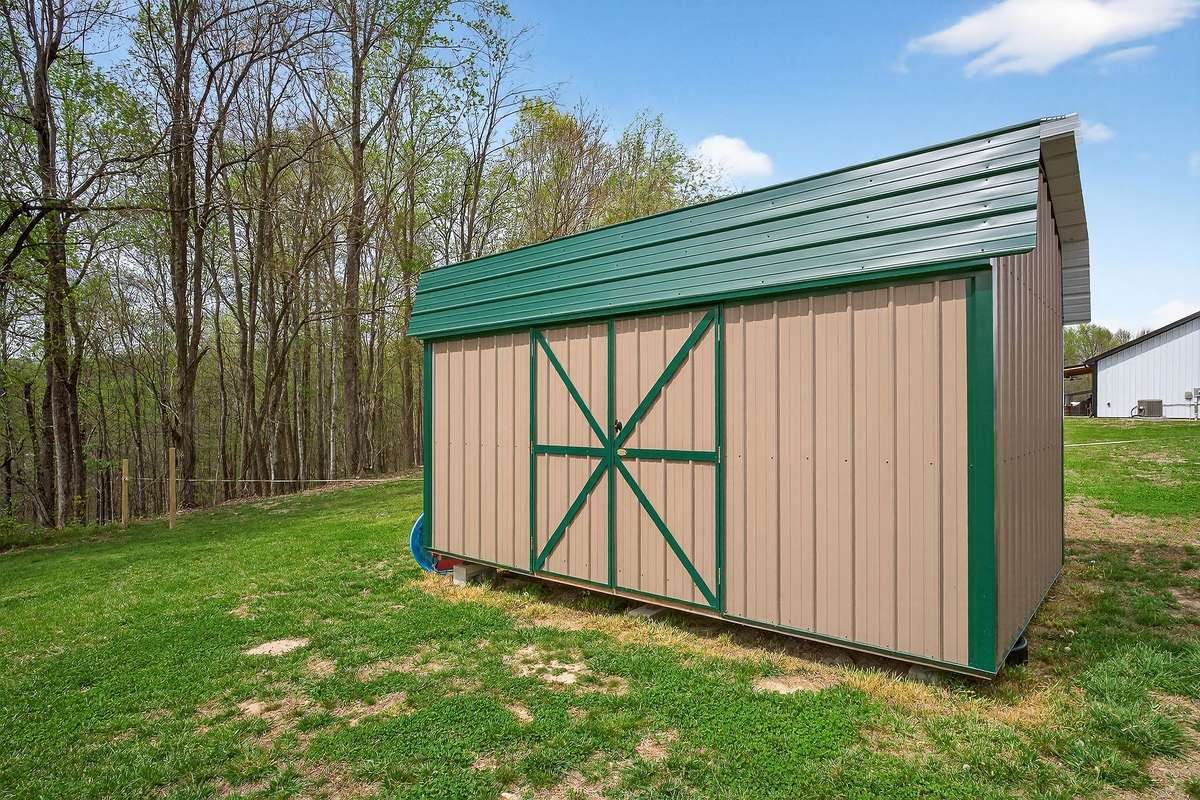 Yes, the shed stays.