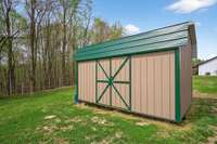 Yes, the shed stays.