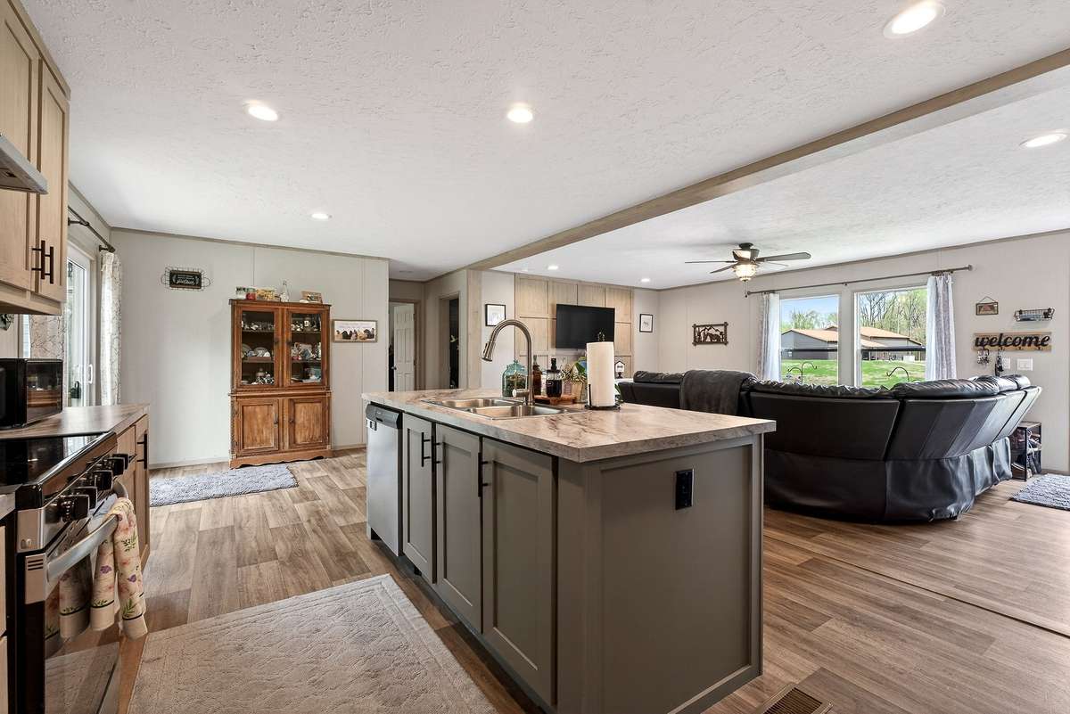 View to the dining area.