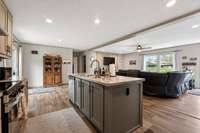 View to the dining area.